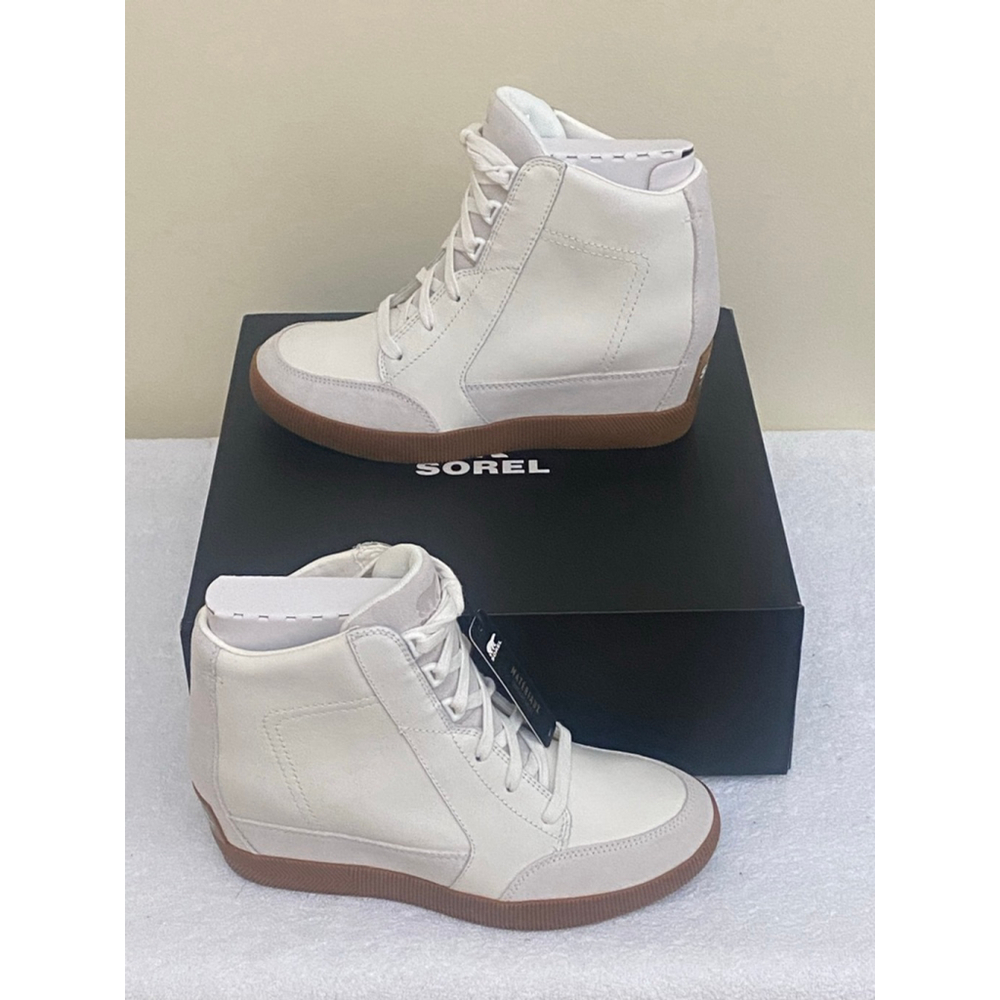 Sorel Women’s Out and About Wedge‎ Ankle Bootie in Sea Salt Gum Size 9 - Picture 2 of 6